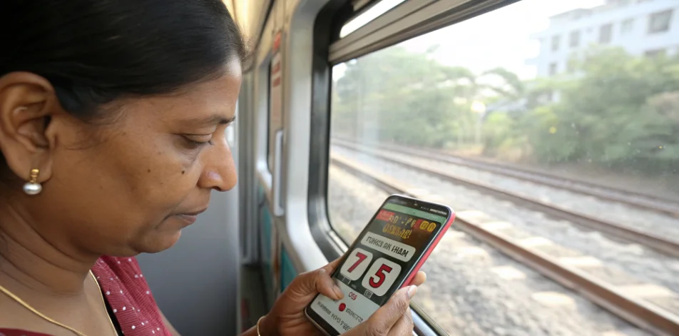 Smartphone showing casino payment options on mobile network in India.