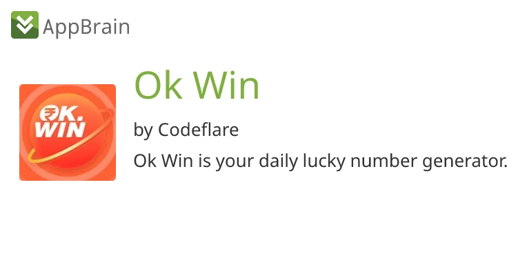 Screens showing the OK Win application download or login interface used when accessing the platform.